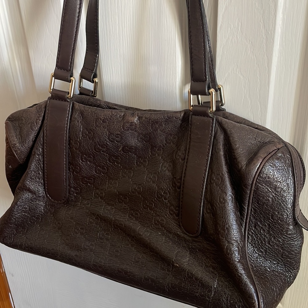 Vintage Brown Leather Gucci Bag - Picture 4 of 4